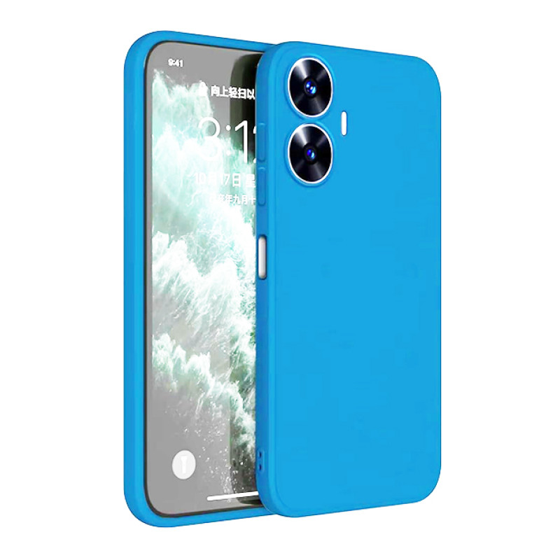 Θήκη Πλάτης Σιλικόνης Soft για Realme C55 - Χρώμα: Γαλάζιο