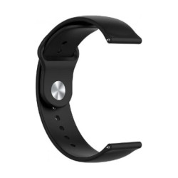 Smoothband Λουράκι Σιλικόνης με Pin για Apple Watch 38 / 40mm - Χρώμα: Μαύρο