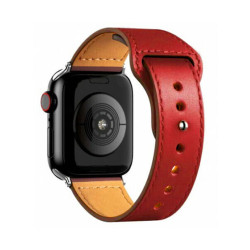 Leather Strap with Pin for Apple Watch 38 / 40 / 41mm - Color: Red