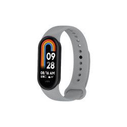 Λουράκι Σιλικόνης για Xiaomi Mi Band 8 - Χρώμα: Σκούρο Γκρι