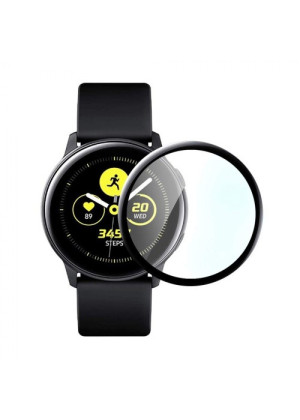 Full Cover Full Glue Tζαμάκι Προστασίας Οθόνης Ρολογίου για Samsung Galaxy Watch Active 2 44mm - Χρώμα: Μαύρο