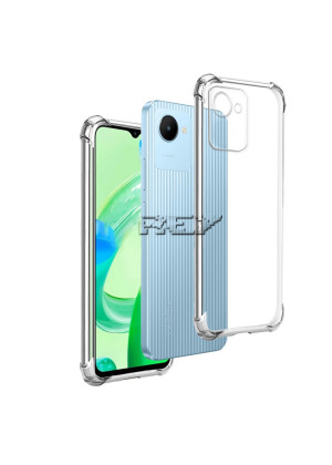 Anti Shock Back Cover Silicone Case for Realme C30 4G - Color: Clear