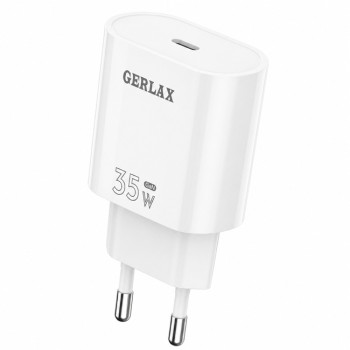 GERLAX GA-43S Φορτιστής Κινητού / Mobile Fast Charger 35W Gan με 1 Θύρα Type-C - Χρώμα: Λευκό