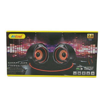 Andowl Q87 Ηχεία Υπολογιστή Multimedia 2.0 - Χρώμα: Μαύρο