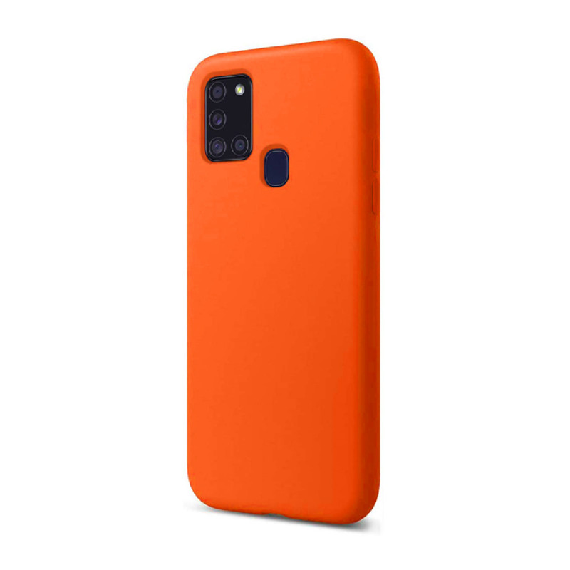 Θήκη Πλάτης Σιλικόνης Απλή για Samsung Galaxy M31 - Χρώμα: Πορτοκαλί