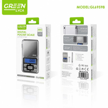 GREEN LYCA GL69598 Ψηφιακή Μίνι Ζυγαριά για Κοσμήματα ή Χρυσό 0.01 gram/ 500 gram - Χρώμα: Μαύρο