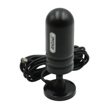 Andowl Q-A160 Εσωτερική Κεραία Τηλεόρασης (δεν απαιτεί τροφοδοσία) Σύνδεση με Ομοαξονικό (Coaxial) Καλώδιο Μαύρο