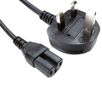 Καλώδιο Τροφοδοσίας SCHUKO IEC UK 3 Pin Mains Plug 1.6m - Χρώμα: Μαύρο