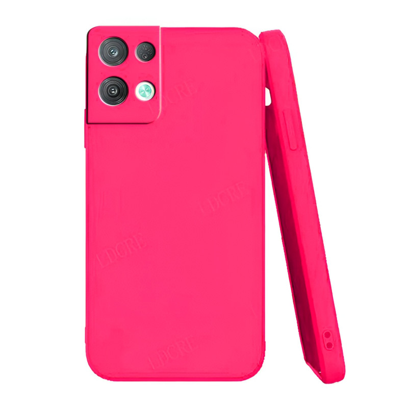 Θήκη Πλάτης Σιλικόνης Soft για Oppo Reno8 5G - Χρώμα: Φούξια