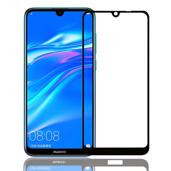 Full Glue Tempered Glass Screen Protector for Huawei Y8P - Color: Black