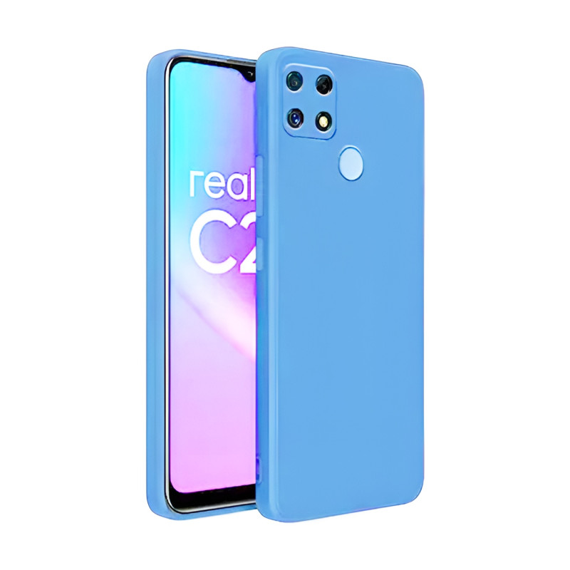 Θήκη Πλάτης Σιλικόνης Soft για Realme C25 - Χρώμα: Γαλάζιο