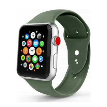 Smoothband Λουράκι Σιλικόνης με Pin για Apple Watch 42 / 44 / 45 / 49mm - Χρώμα: Σκούρο Πράσινο