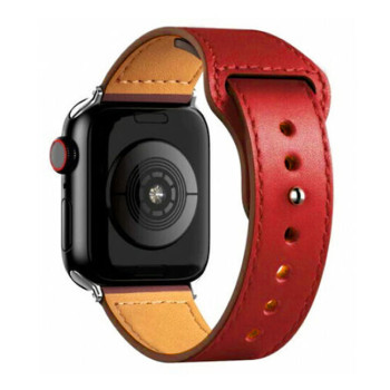 Λουράκι Δερματίνης με Pin για Apple Watch 38 / 40 / 41mm - Χρώμα: Κόκκινο