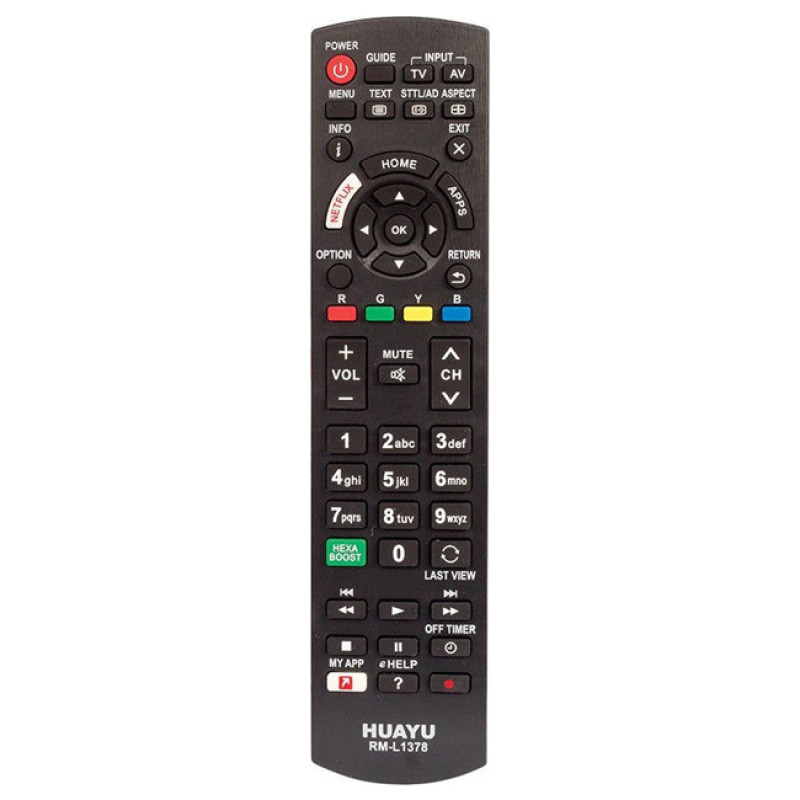 Huayu Συμβατό Τηλεχειριστήριο RM-L1378 για Τηλεοράσεις Panasonic