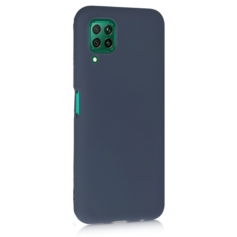 Θήκη Πλάτης Σιλικόνης Απλή για Huawei P40 Lite - Χρώμα: Σκούρο Μπλέ