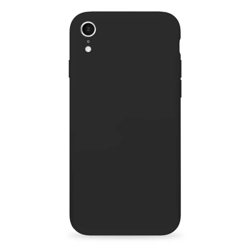 Θήκη Πλάτης Σιλικόνης Απλή για Apple iPhone XR - Χρώμα: Μαύρο