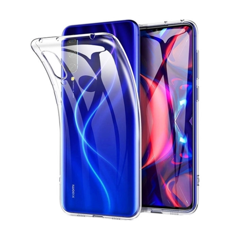 Θήκη Πλάτης Σιλικόνης Απλή για Xiaomi Mi A3 Lite - Χρώμα: Διάφανο