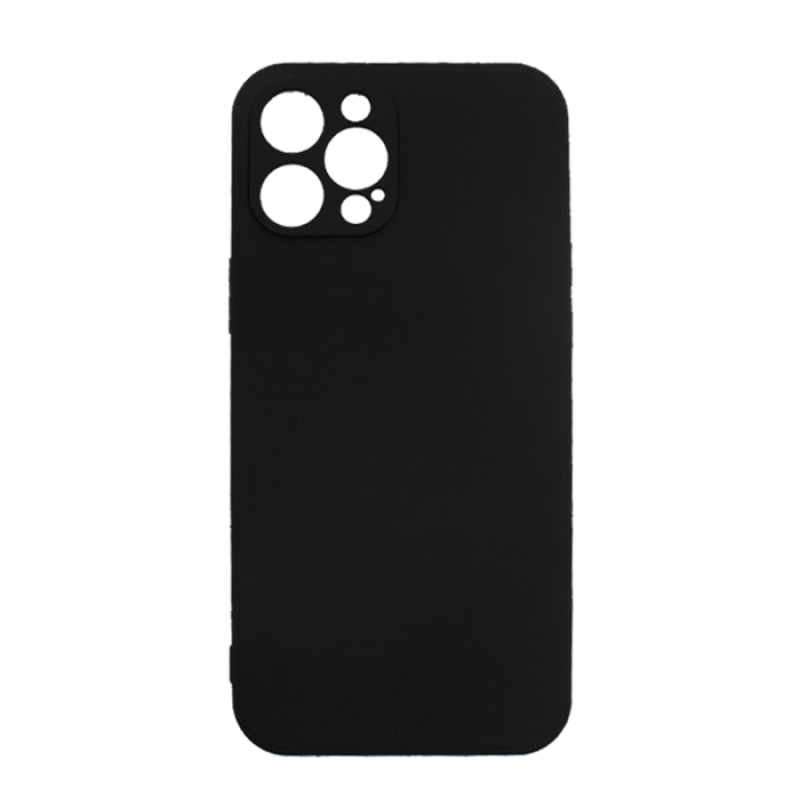 Θήκη Πλάτης Σιλικόνης Soft για Apple iPhone 12 Pro Max - Χρώμα: Μαύρο