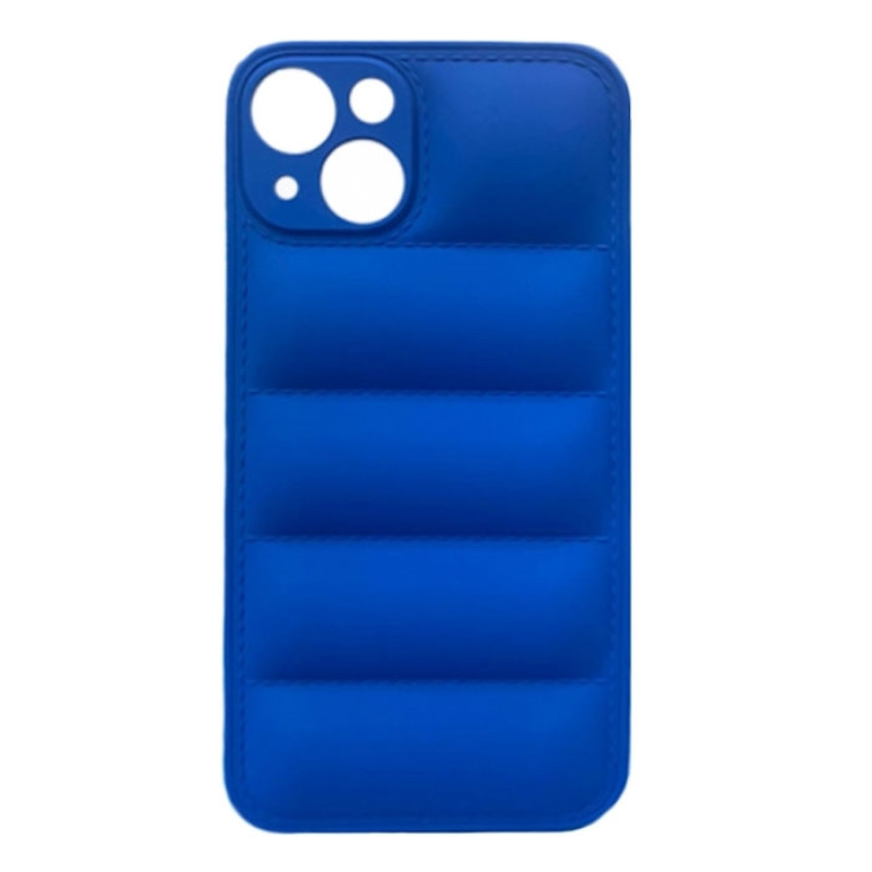 Θήκη Πλάτης Σιλικόνης Puffer Jacket για Apple iPhone 15 - Χρώμα: Μπλέ