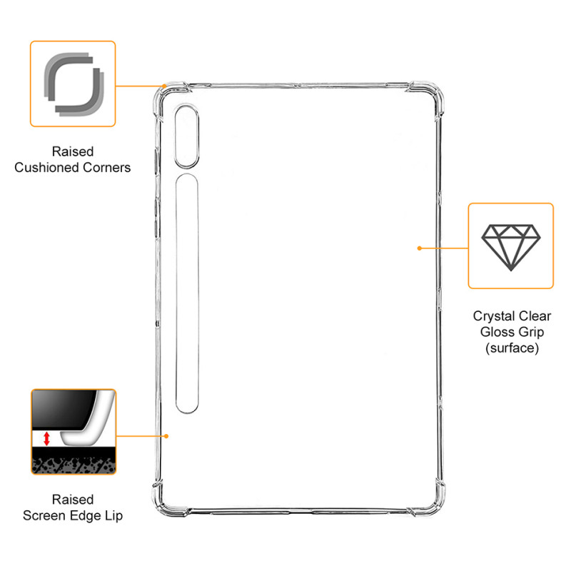 Θήκη Πλάτης Σιλικόνης Anti Shock για Samsung Galaxy S8 Ultra X900/X906 - Χρώμα: Διάφανο