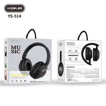 YESPLUS YS-514 Ασύρματα Bluetooth V5.1 Ακουστικά Super Bass - Χρώμα: Μαύρο YESPLUS YS-514 Ασύρματα Bluetooth V5.1 Ακουστικά Super Bass - Χρώμα: Μαύρο