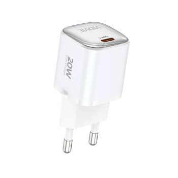 VIDVIE PLE256C&L PD 20W Φορτιστής GaN με 1 Θύρες USB-C & Καλώδιο Type-C σε Lightning - Χρώμα: Λευκό VIDVIE PLE256C&L PD 20W Φορτιστής GaN με 1 Θύρες USB-C & Καλώδιο Type-C σε Lightning - Χρώμα: Λευκό