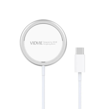VIDVIE WLC1405 Ασύρματος Φορτιστής 15W & Καλώδιο USB-C - Χρώμα: Ασημί VIDVIE WLC1405 Ασύρματος Φορτιστής 15W & Καλώδιο USB-C - Χρώμα: Ασημί