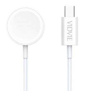 VIDVIE WLC1411-T Μαγνητικός Aσύρματος Φορτιστής Ρολογιού 3W με Καλώδιο USB Type-C 1.2m - Χρώμα: Λευκό VIDVIE WLC1411-T Μαγνητικός Aσύρματος Φορτιστής Ρολογιού 3W με Καλώδιο USB Type-C 1.2m - Χρώμα: Λευκό