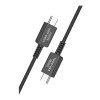 VEN-DENS VD-DCB02 Καλώδιο Type-C σε Type-C 240W Super-Fast Φόρτισης & Μεταφοράς Δεδομένων 1.8m - Χρώμα: Μαύρο