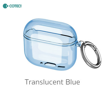 COTECi MS-018 Προστατευτική Θήκη για Apple AirPods 4 Ακουστικά με Keychain Hook - Χρώμα: Ημιδιάφανο Μπλε COTECi MS-018 Προστατευτική Θήκη για Apple AirPods 4 Ακουστικά με Keychain Hook - Χρώμα: Ημιδιάφανο Μπλε
