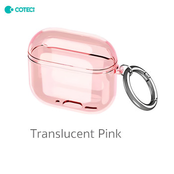 COTECi MS-018 Προστατευτική Θήκη για Apple AirPods 4 Ακουστικά με Keychain Hook - Χρώμα: Ημιδιάφανο Ροζ COTECi MS-018 Προστατευτική Θήκη για Apple AirPods 4 Ακουστικά με Keychain Hook - Χρώμα: Ημιδιάφανο Ροζ