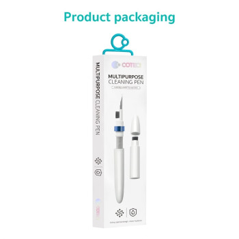 COTECi 75001 Πολυλειτουργικό Pen Καθαρισμού για Headphones/AirPods/Κινητά - Χρώμα: Λευκό