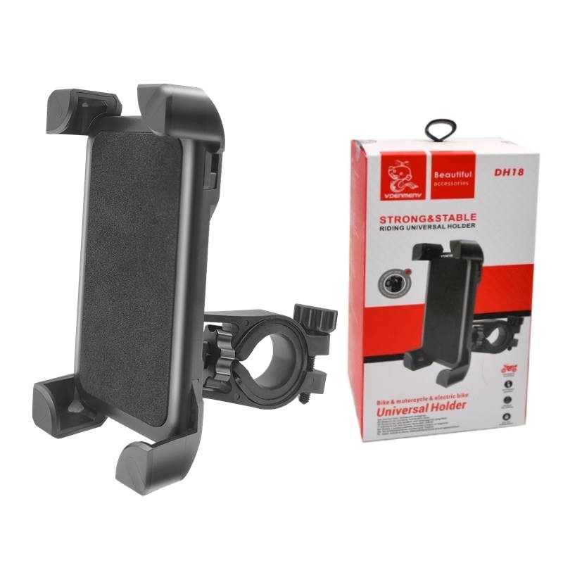 VDENMENV DH18 Βάση Κινητού Μοτοσυκλέτας / Μηχανής για το Τιμόνι - Χρώμα: Μαύρο