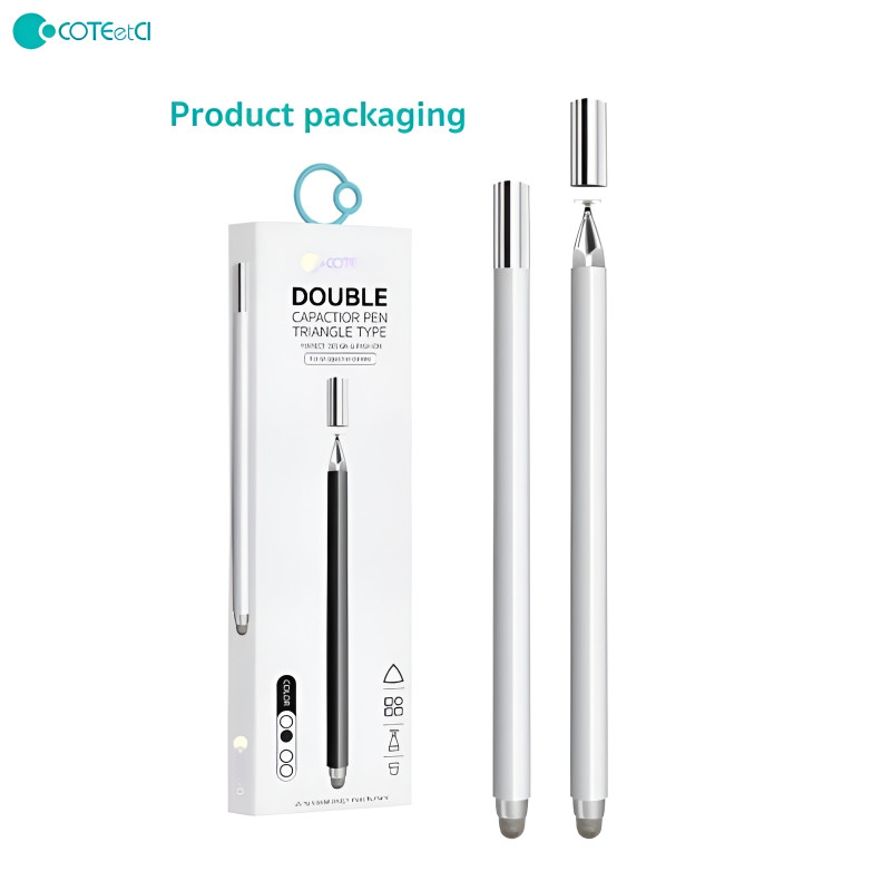 COTECi 62002-WH Ψηφιακή Γραφίδα Αφής Υψηλής Ακρίβειας με Διπλή Κεφαλή για IOS,Windows, & Android Tablets - Χρώμα: Λευκό