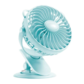 YESPLUS YS-1605 Επαναφορτιζόμενος Περιστρεφόμενος Ανεμιστήρας με Σφιγκτήρα Τραπεζιού 360° - Χρώμα: Γαλάζιο