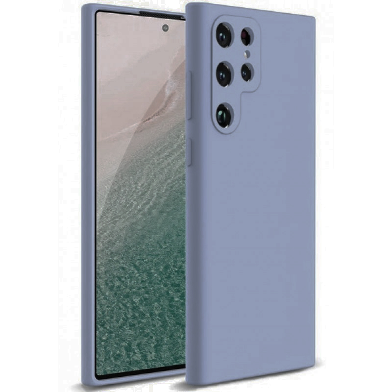 Θήκη Πλάτης Σιλικόνης Soft για Samsung Galaxy S23 Ultra - Χρώμα: Απαλό Μπλέ