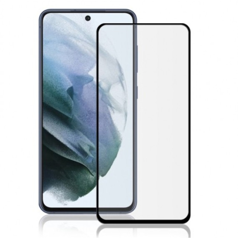 Full Cover Full Glue Tζαμάκι Προστασίας Οθόνης για Samsung Galaxy S21 FE - Χρώμα: Μαύρο