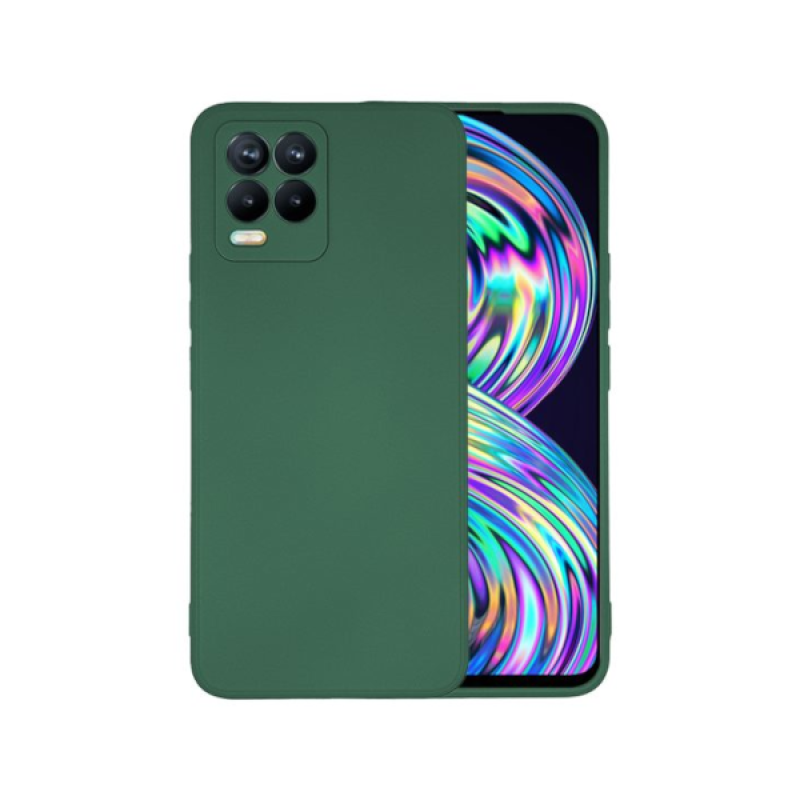 Θήκη Πλάτης Σιλικόνης Soft για Realme 8 5G - Χρώμα: Σκούρο Πράσινο