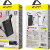 Awei P43 PowerBank με 2 Θύρες USB-A 10000mAh - Χρώμα: Μαύρο