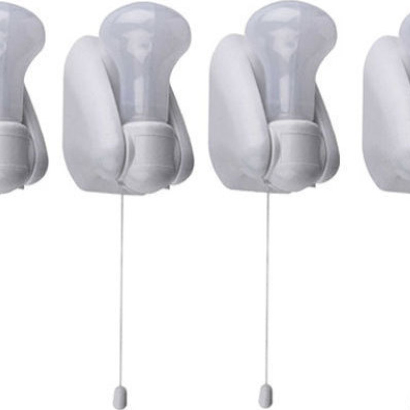 LED Φωτιστικό Γλόμπος για Ντουλάπες με Μπαταρία, Φωτοκύτταρο & Αυτοκόλλητο Τοποθέτησης