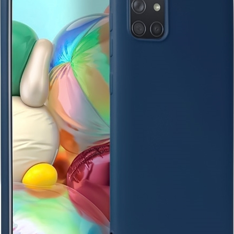 Θήκη Πλάτης Σιλικόνης Soft για Oppo Reno5 Z - Χρώμα: Σκούρο Μπλε