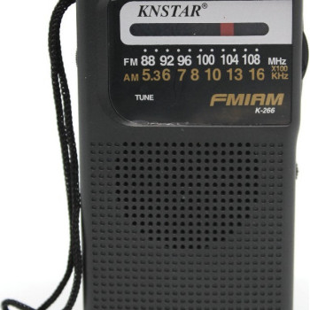 KNSTAR K-266 Μίνι Ραδιοφωνάκι Μπαταρίας - Χρώμα: Μαύρο