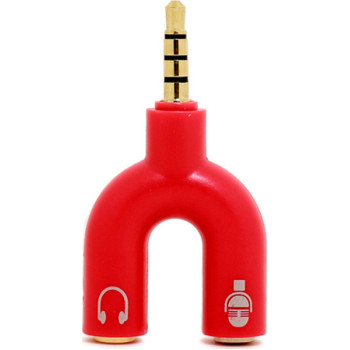 3.5mm Male to 3.5mm Female Converter - Color: Red 3.5mm Male to 3.5mm Female Converter - Color: Red