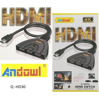 Andowl Q-HD30 Μετατροπέας HDMI 4K HD - HDTV Switch - Χρώμα: Μαύρο Andowl Q-HD30 Μετατροπέας HDMI 4K HD - HDTV Switch - Χρώμα: Μαύρο
