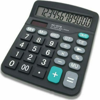 KENKO KK-837B Αριθμομηχανή 12 Ψηφίων High Quality - Χρώμα: Μαύρο