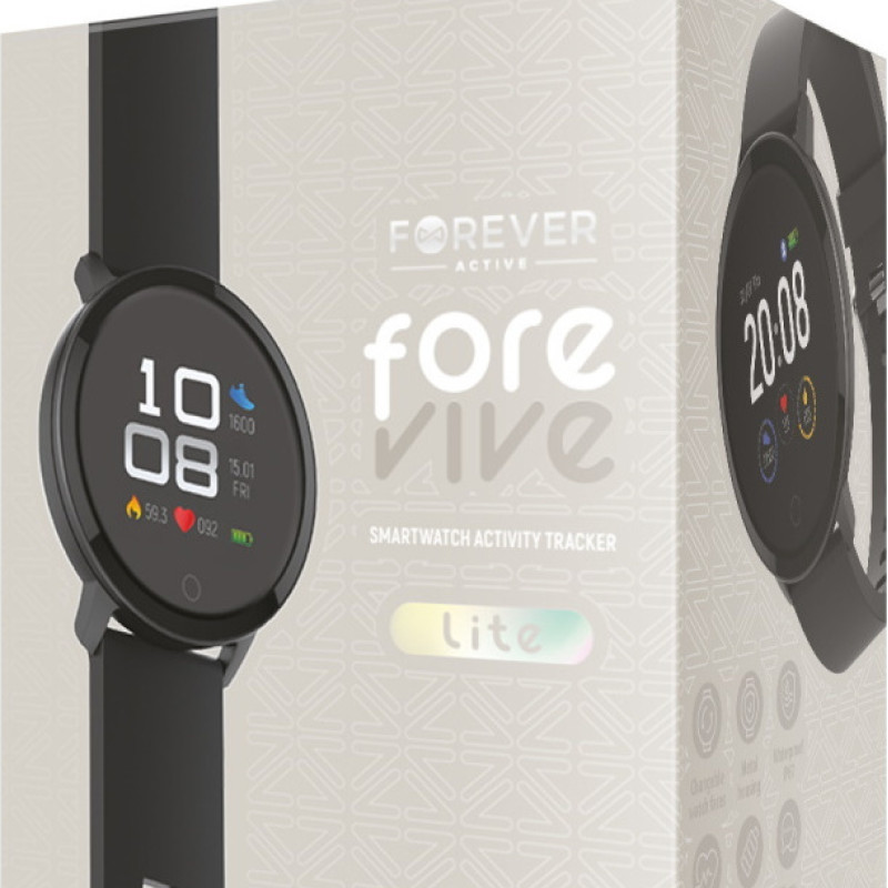 Forever ForeVive Lite SB-315 Activity Tracker με Παλμογράφο - Χρώμα: Μαύρο
