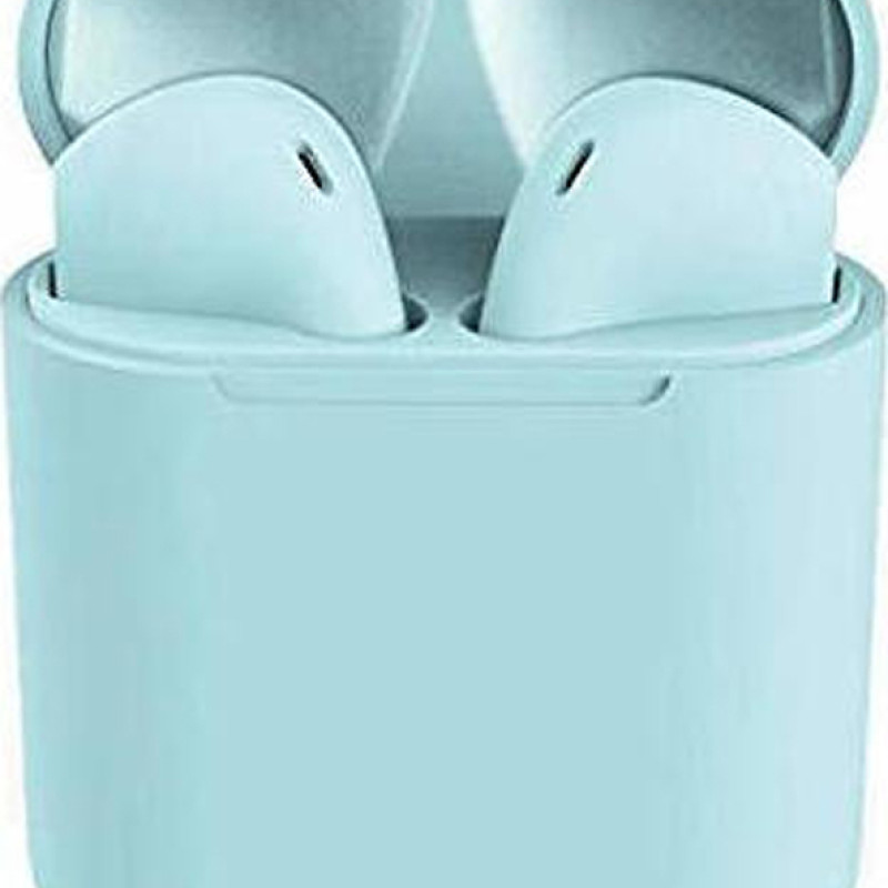 inPods 12 Earbud Bluetooth Handsfree Ακουστικά με Αντοχή στον Ιδρώτα και Θήκη Φόρτισης - Χρώμα: Γαλάζιο