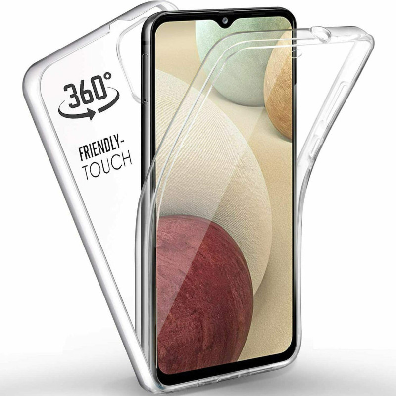 Θήκη Μπρος/Πίσω 360° για Galaxy A12 - Χρώμα: Διάφανο