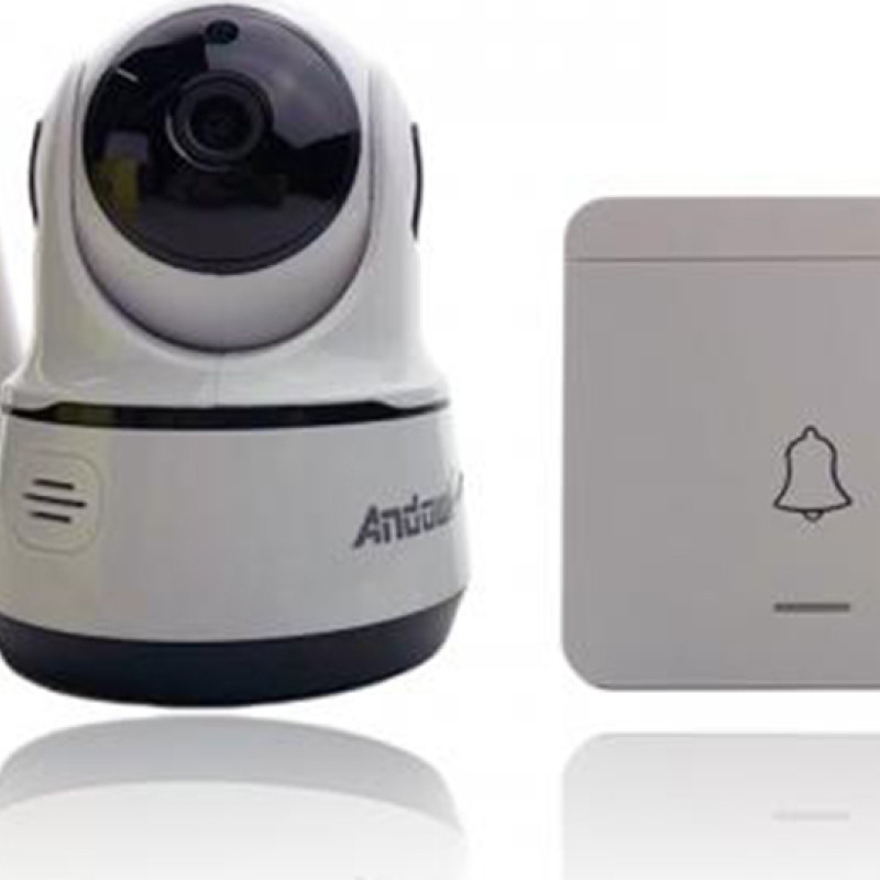 Andowl Q-A275 Πανοραμική HD 355° Κάμερα WIFI 5MP & Κουδούνι - Χρώμα: Άσπρο
