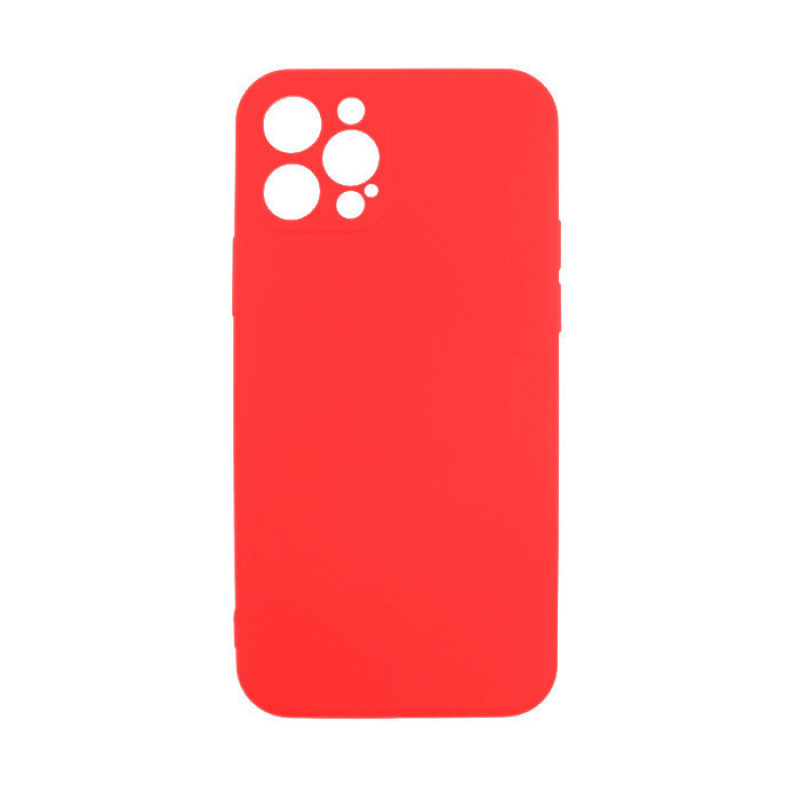 Θήκη Πλάτης Σιλικόνης Soft για Apple iPhone 12 Pro - Χρώμα: Κόκκινο